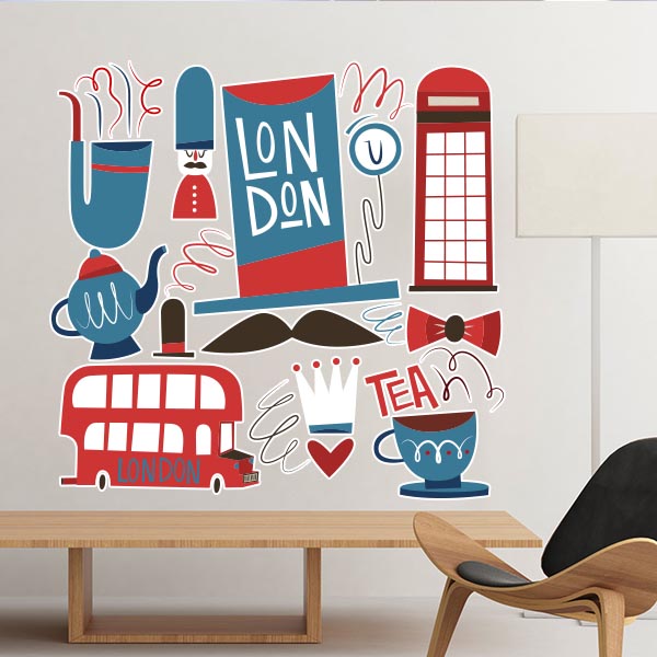 Tower Bus Uk England Landmark Flag Mark Illustration Pattern Tower Bus Uk England Landmark Flag Mark Illustration Pattern Removable Wall Sticker City Buildings Art Decals Mural Diy Wallpaper For Room Decal